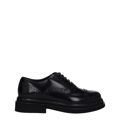 Dolce & Gabbana Black Leather Oxfords And Derbies