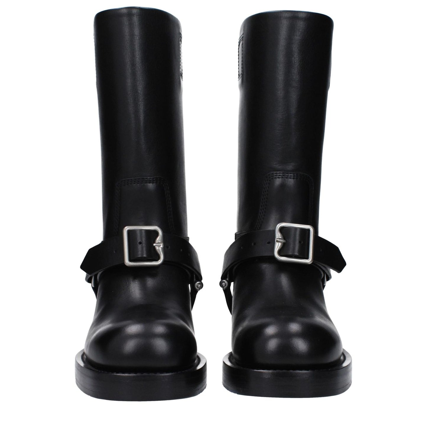 Burberry Black Leather Boots Burberry