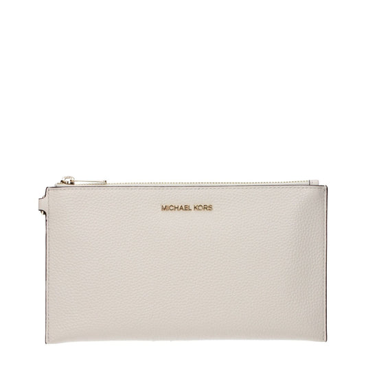Michael Kors Beige Leather Clutch Bag