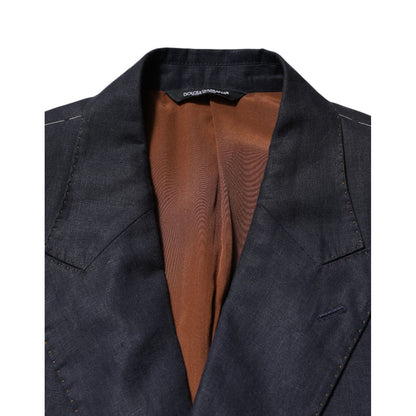 Dolce & Gabbana Dark Blue Double Breasted 2 Piece Suit