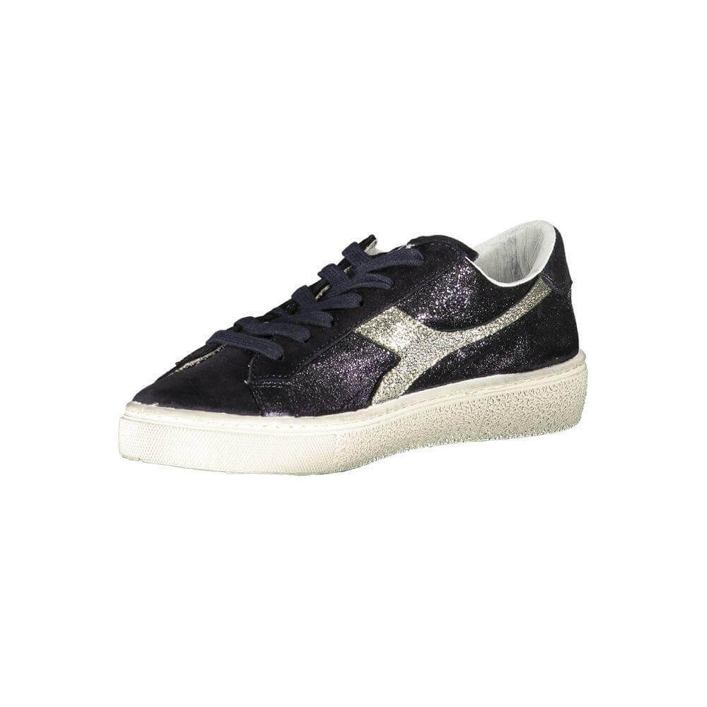 Diadora Black Leather Women Sneaker Diadora