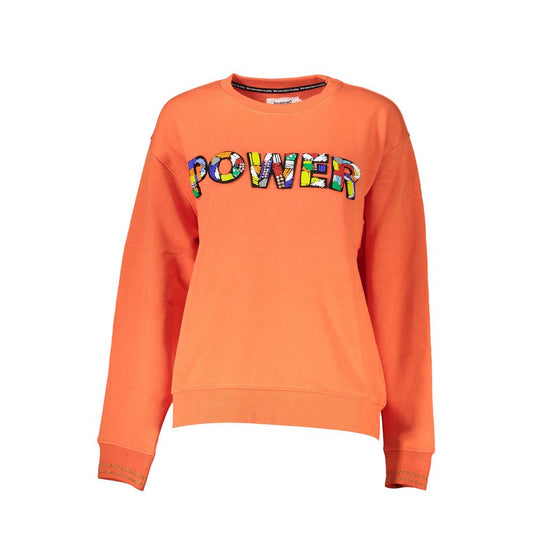Desigual Arancione Cotton Women Sweatshirt