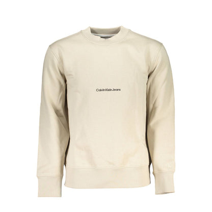 Calvin Klein Beige Cotton Men Sweatshirt