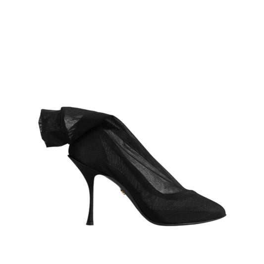 Dolce & Gabbana Black Silk Stretch Mesh Sock Boots Shoes 1728,67345645728,Black,Boots - Shoes,Boots - Women - Shoes,Dolce & Gabbana,EU35.5/US5,EU35/US4.5,EU36.5/US6,EU36/US5.5,EU37/US6.5,EU38/US7.5,High Heel - Boots - Shoes,Material: 52% Silk 29% Nylon 17