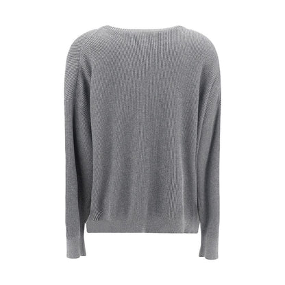 Brunello Cucinelli Gray Cotton Sweatshirt