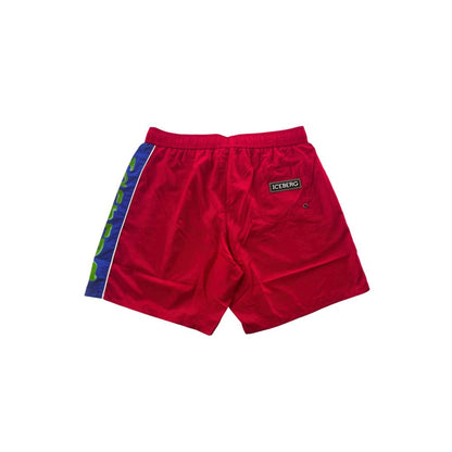 Iceberg Red Polyester Men Swim Short Iceberg