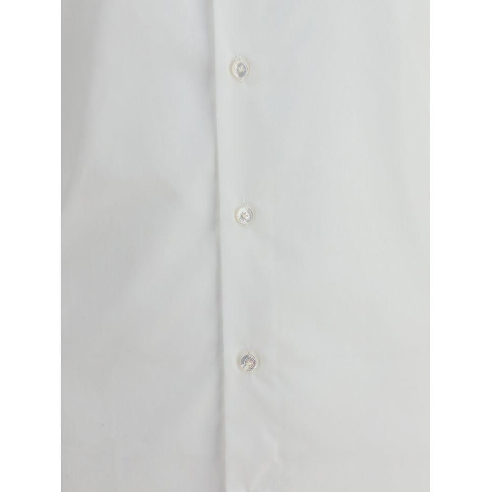 Finamore White Cotton Dress Shirt Finamore