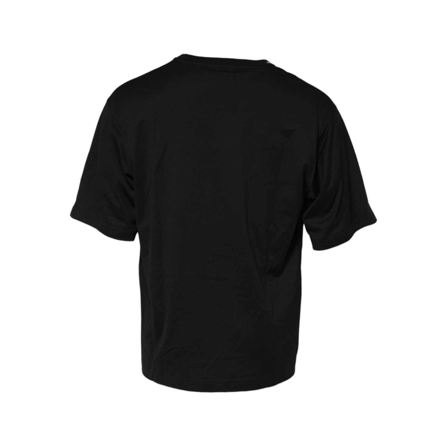Dolce & Gabbana Black Cotton Crew Neck Short Sleeves T-shirt