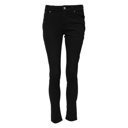 Dolce & Gabbana Black Cotton Skinny Mid Waist Denim Jeans 1728,67345645728,Black,Clothing,Dolce & Gabbana,IT36|XXS,Jeans & Pants - Women - Clothing,Jeans Denim - Clothing,Material: 98% Cotton 2% Elastane,New with tags,Skinny Jeans - Jeans Denim - Clothing
