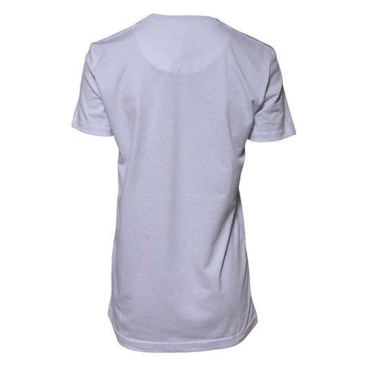 Dolce & Gabbana White Cotton Goodluck 2023 Crew NeckT-shirt