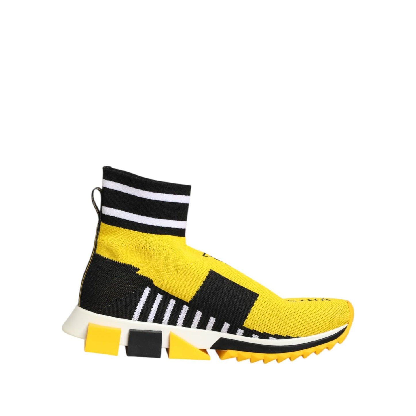 Dolce & Gabbana Yellow Black Sorrento Socks Sneakers Shoes