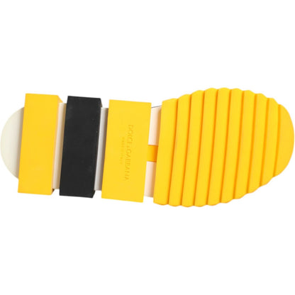 Dolce & Gabbana Yellow Black Sorrento Socks Sneakers Shoes