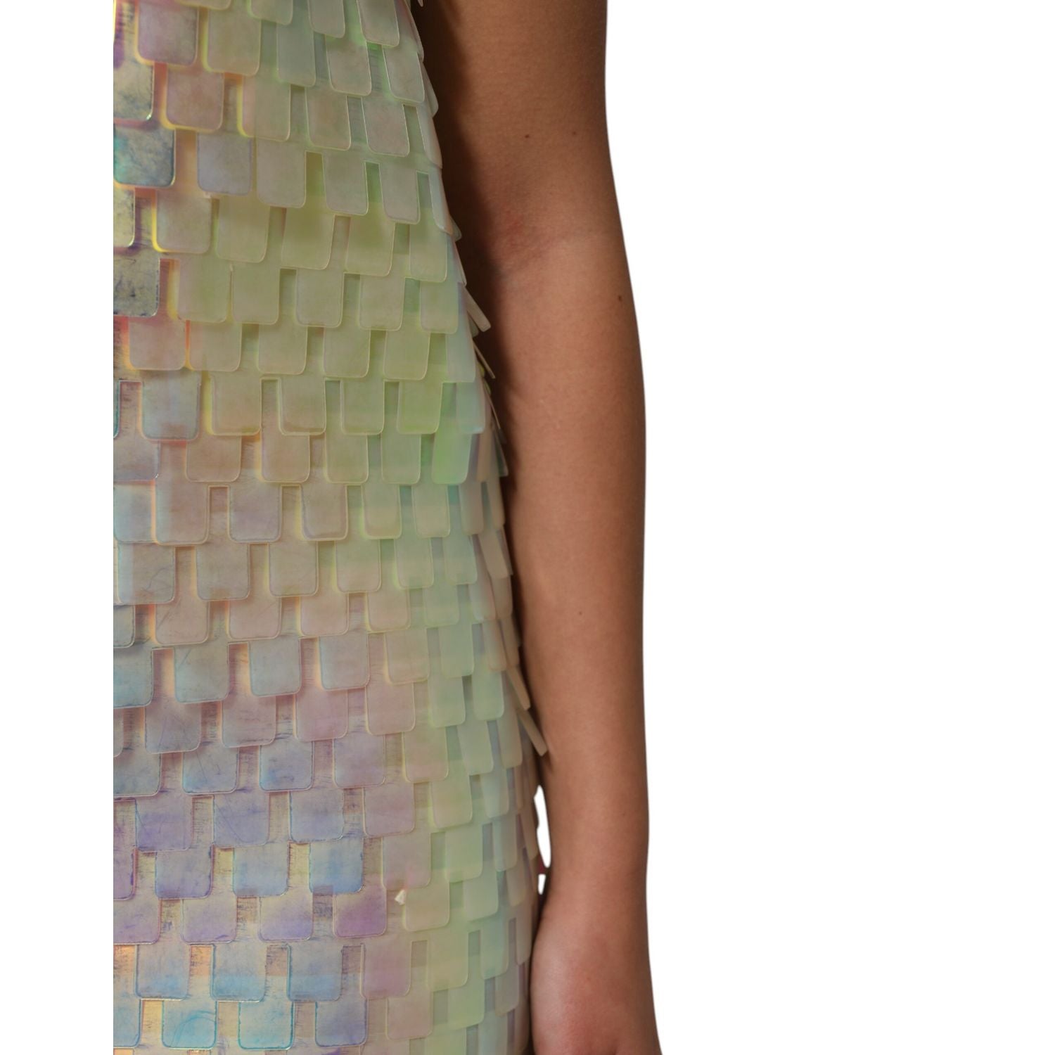 Dolce & Gabbana Multicolor Sequin Holographic Mini  Dress