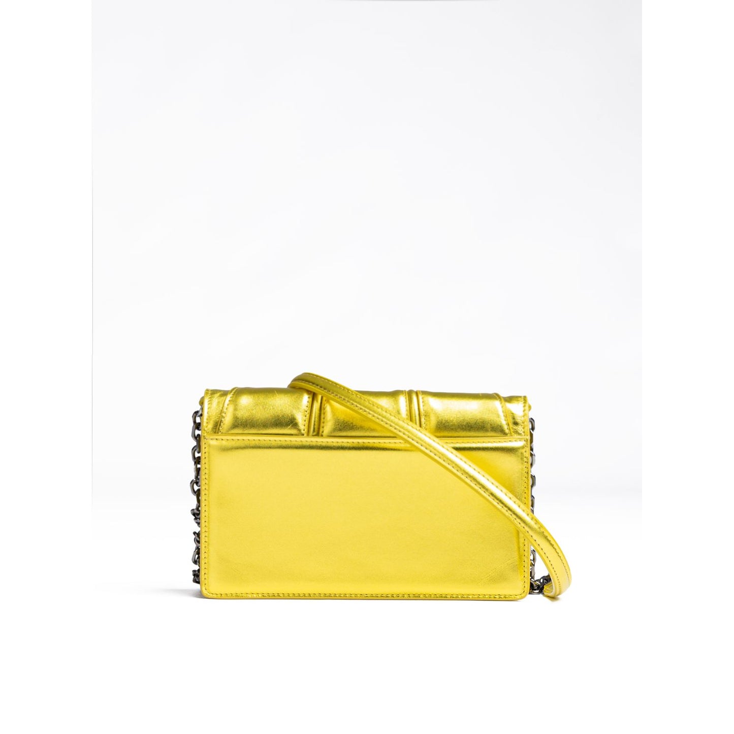 Ferrari Metal Yellow GT patent leather bag with chain Ferrari