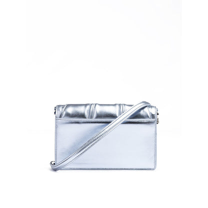 Ferrari Metal light blue GT patent leather bag with chain Ferrari