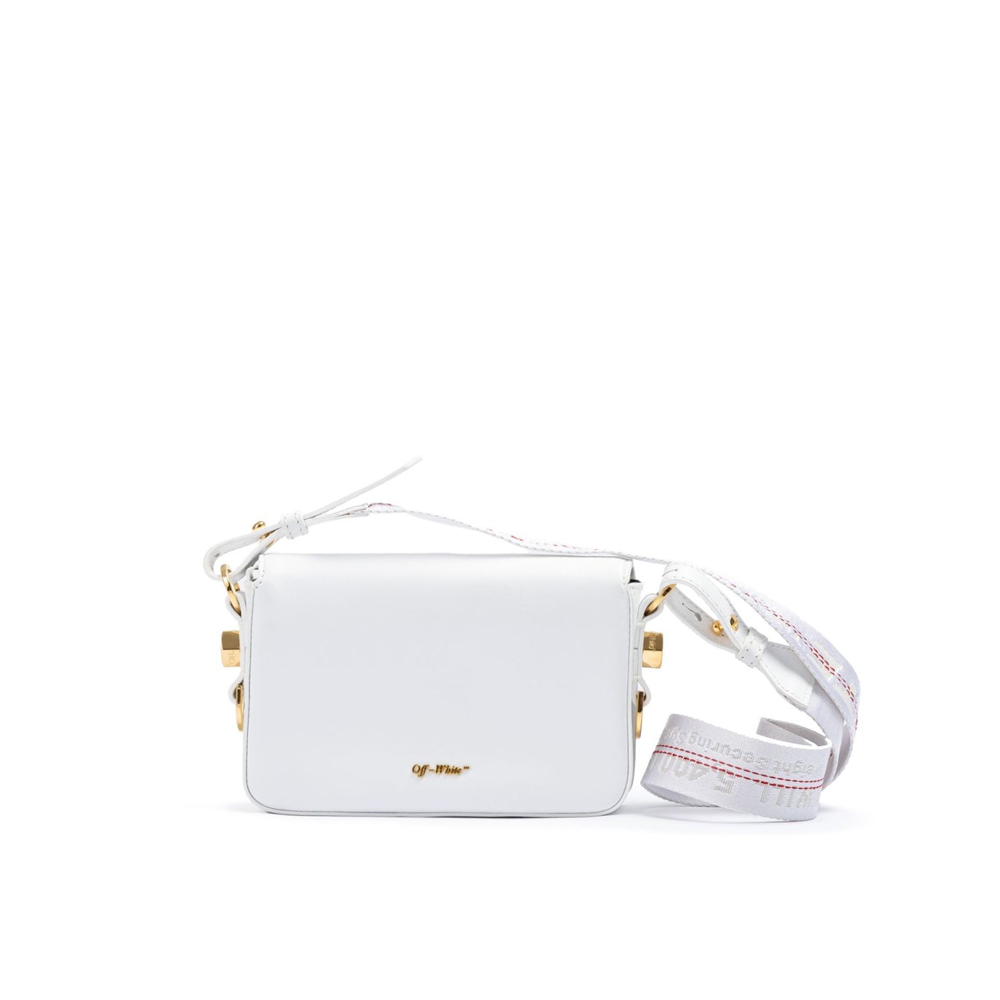 Off-White White/Gold Metallic Stripe Mini Crossbody Bag Off-White