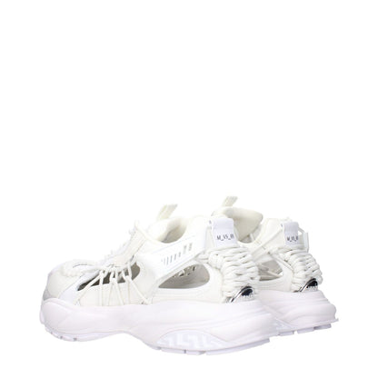 Versace White Leather Athletic Sneakers
