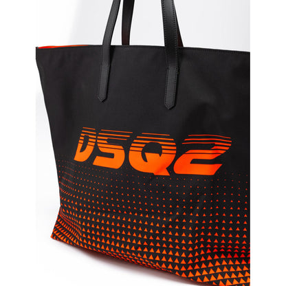 Dsquared² Bicolour Polyester Logo Shopping Bag Dsquared²