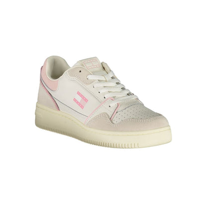 Tommy Hilfiger White Polyurethane Women Sneaker