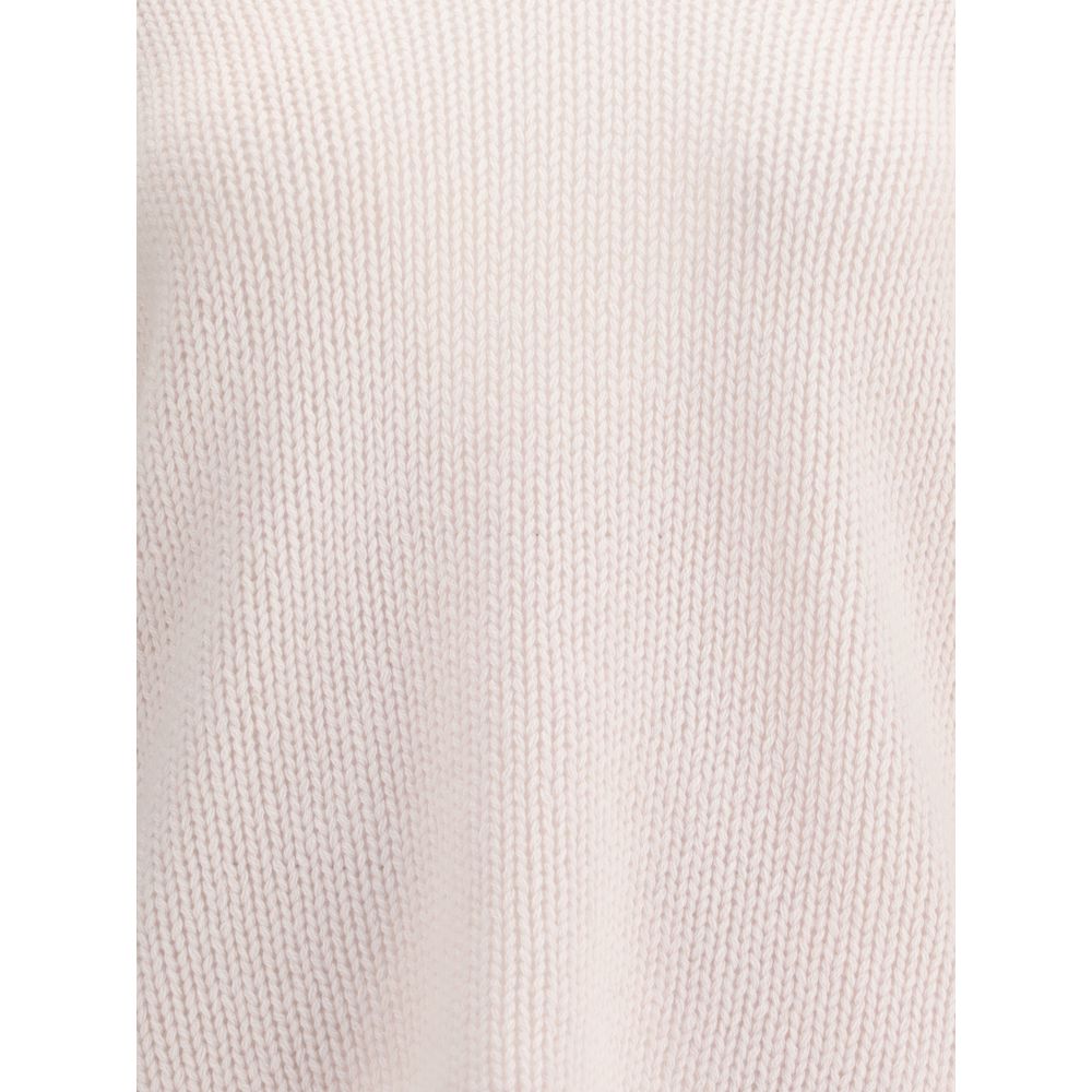 Forte_Forte White Wool Cashmere Sweater