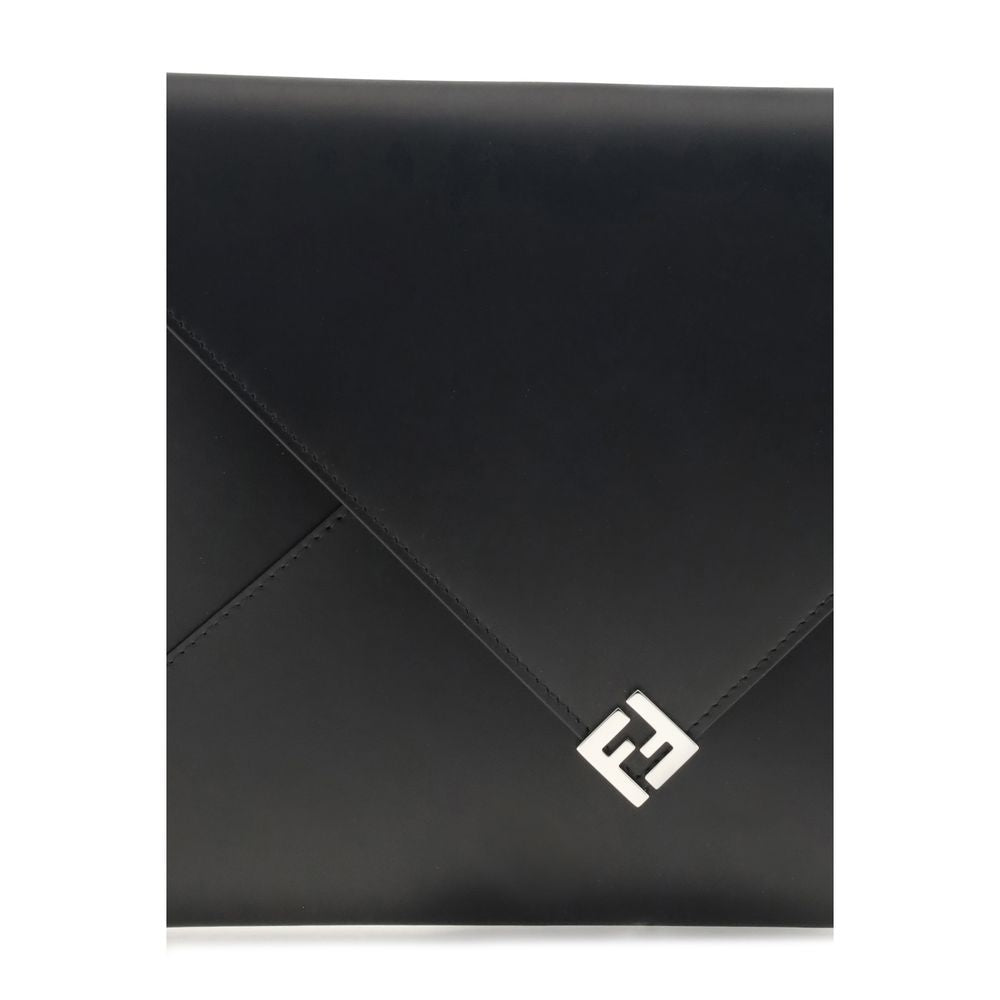 Fendi Black Leather Clutch Bag Fendi