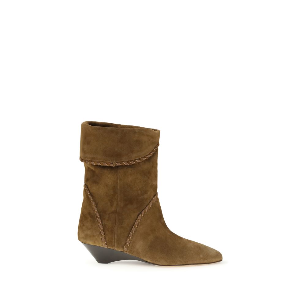 Isabel Marant Brown Calf Leather Bos Taurus Flat Boots