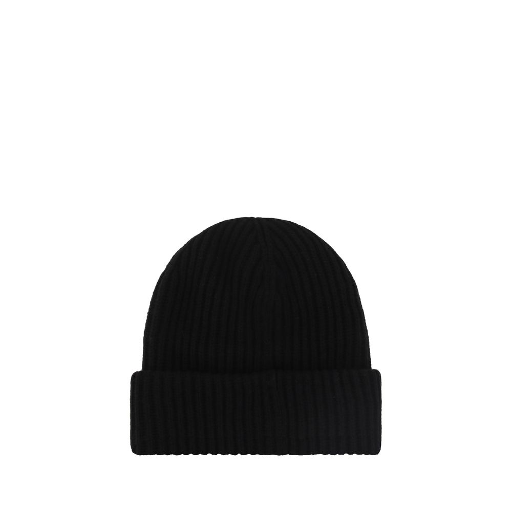 Ganni Black Wool Beanie