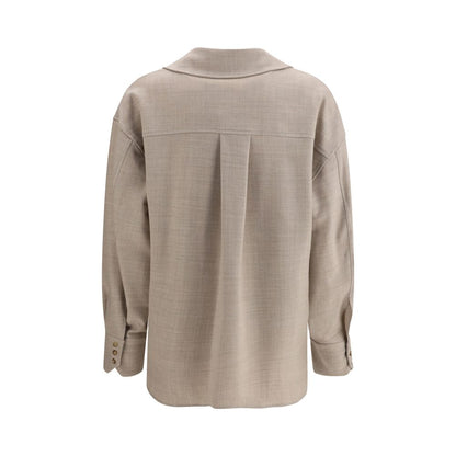 True Royal Beige Wool Shirt