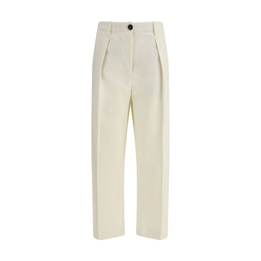 Brunello Cucinelli Cream Cotton Casual Pants Brunello Cucinelli