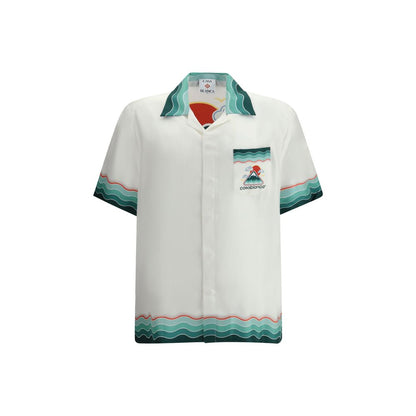 Casablanca White Silk Pattern Shirt Casablanca
