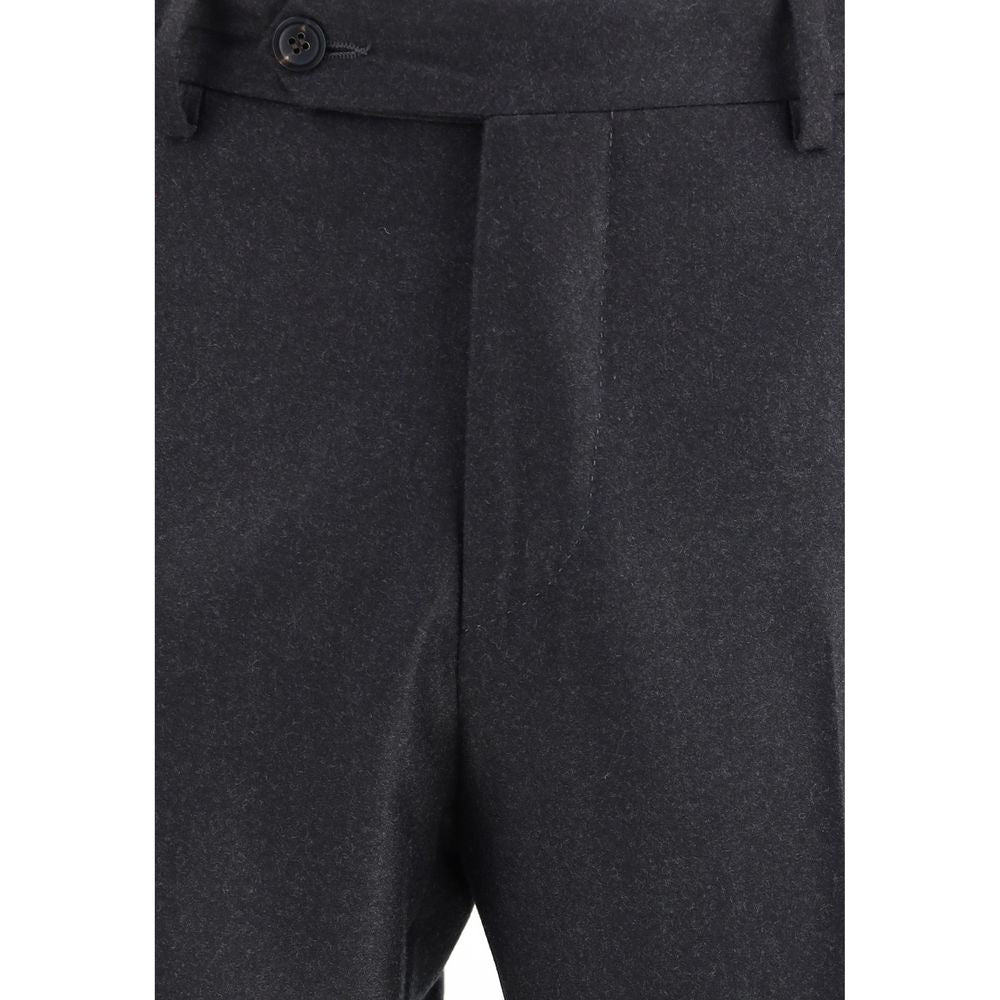 Germano Gray Fleece Wool Dress Pants Germano