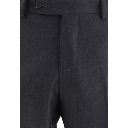 Germano Gray Fleece Wool Dress Pants Germano