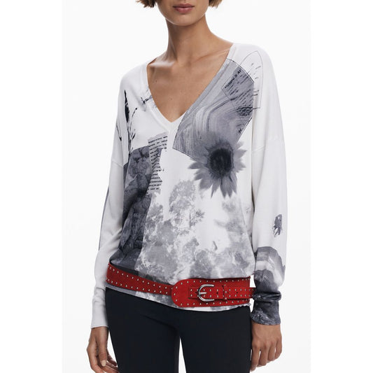 Desigual White Viscose Women Sweater