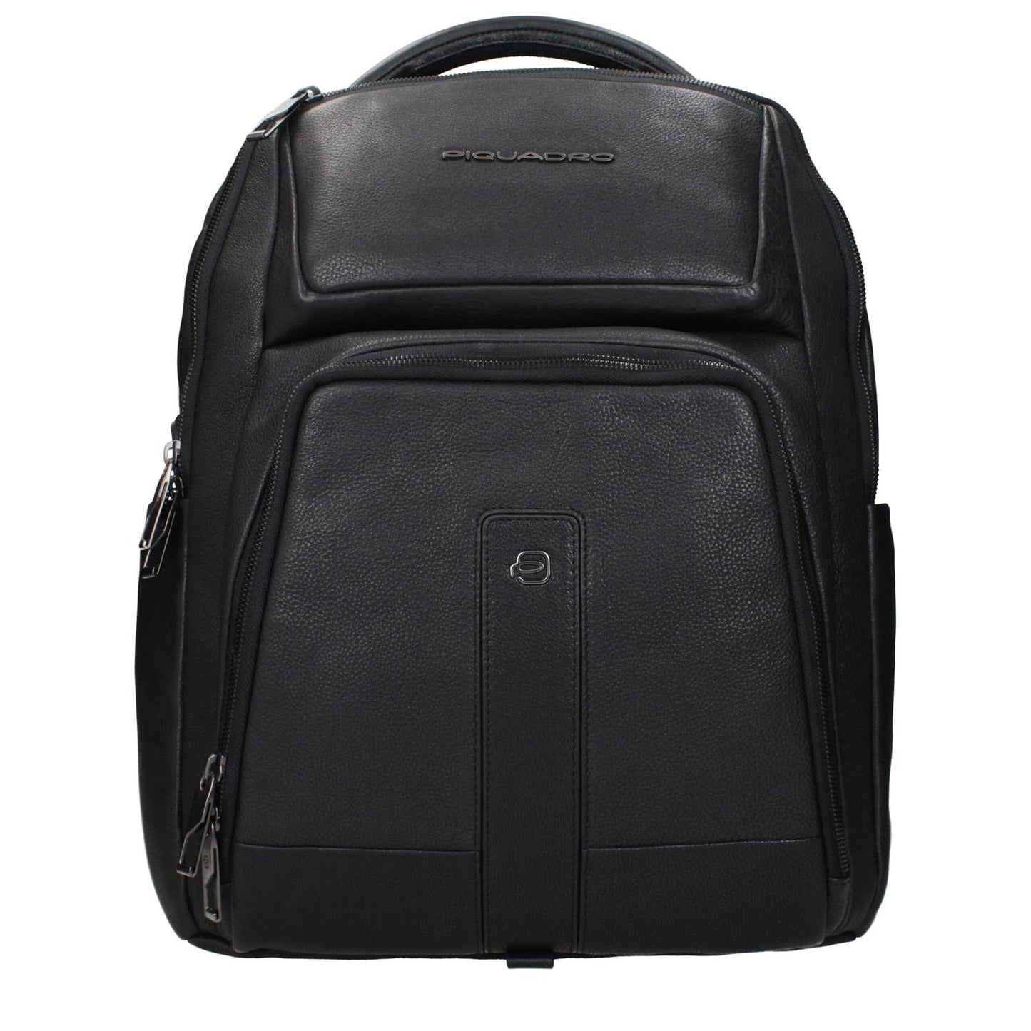 Piquadro Black Leather Backpack