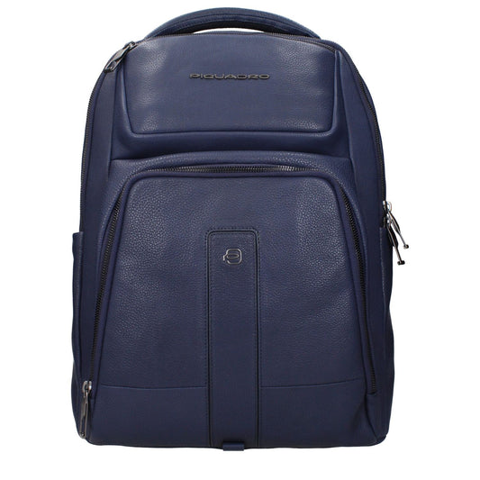 Piquadro Blue Leather Backpack