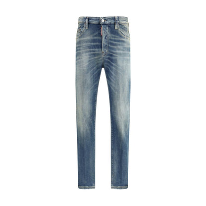 Dsquared² Blue Cotton Slim Fit Jeans