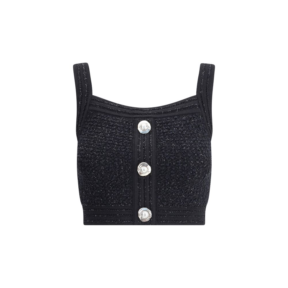 Balmain Black Polyamide Top