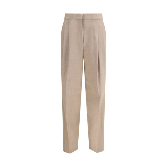 Fabiana Filippi Beige Fleece Wool Dress Pants Fabiana Filippi