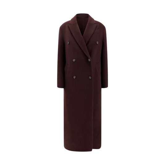 Brunello Cucinelli Bordeaux Cashmere Coat