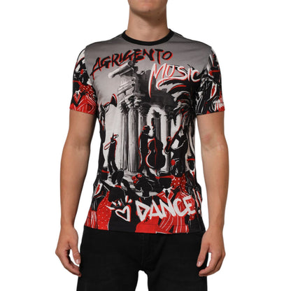Dolce & Gabbana Multicolor Agrigento Dance Jazz Music Print T-shirt