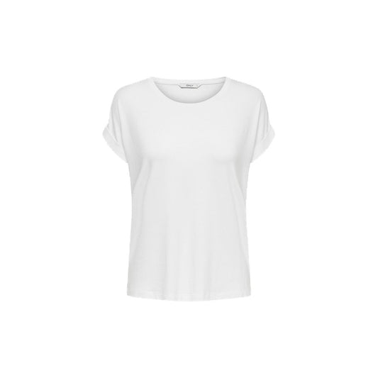 Only White Polyester T-Shirt Only