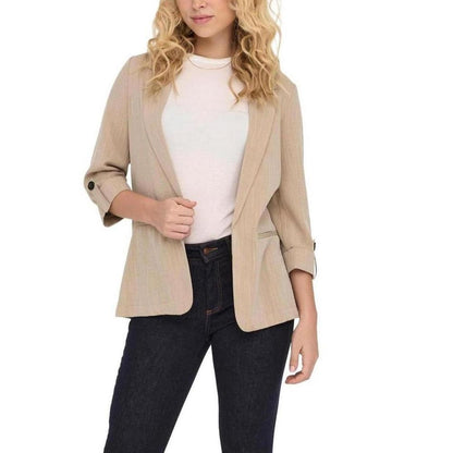 Only Beige Viscose Blazer Only