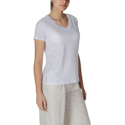 Armani Exchange White Cotton T-Shirt