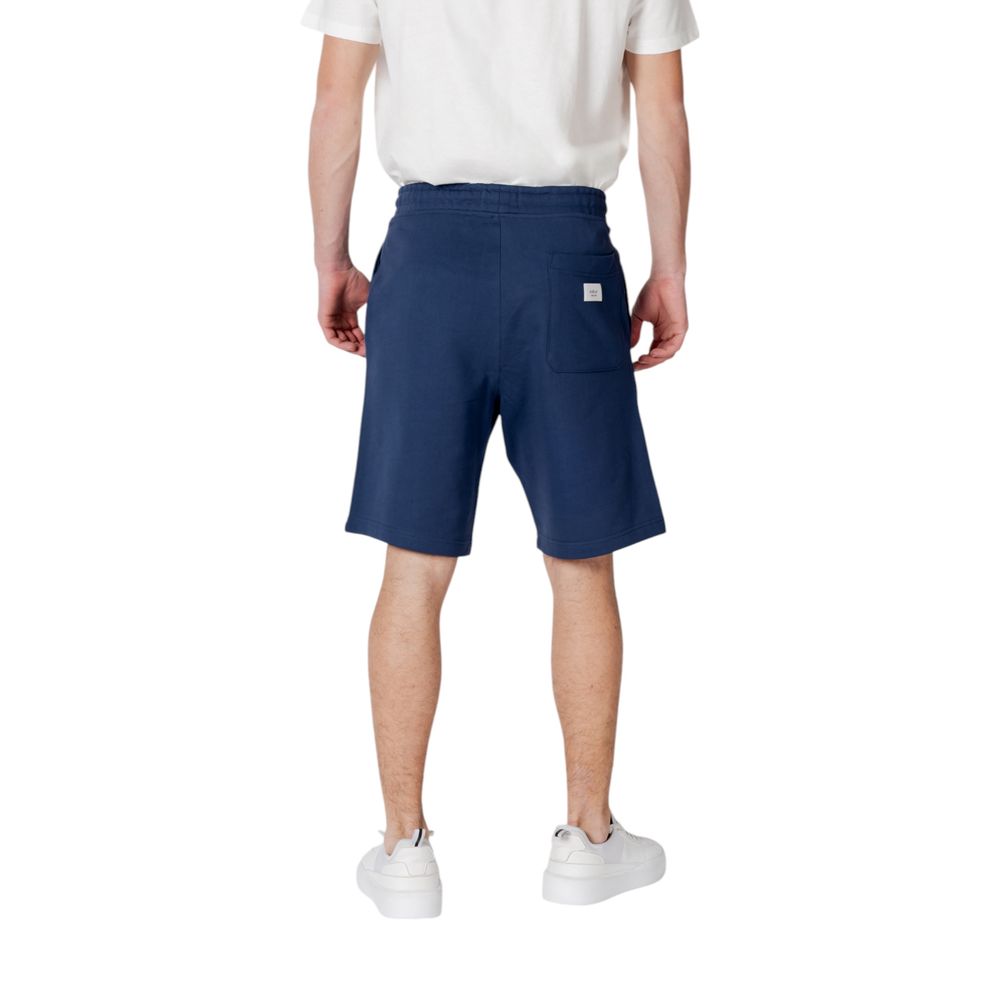 Replay Blue Cotton Bermuda Shorts Replay