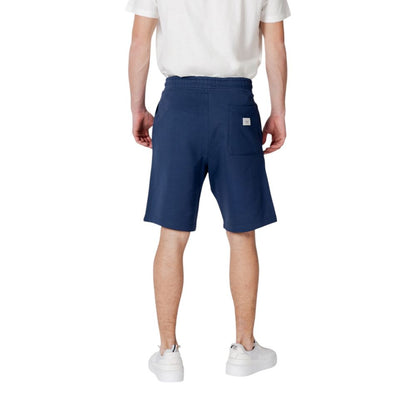 Replay Blue Cotton Bermuda Shorts Replay