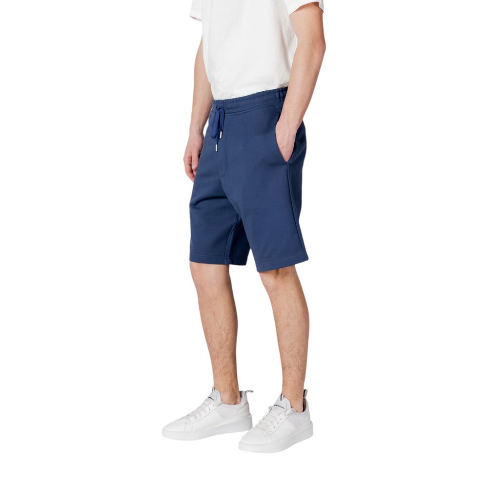 Replay Blue Cotton Bermuda Shorts Replay