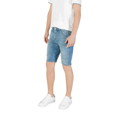 Jeckerson Light Blue Cotton Bermuda Shorts Jeckerson