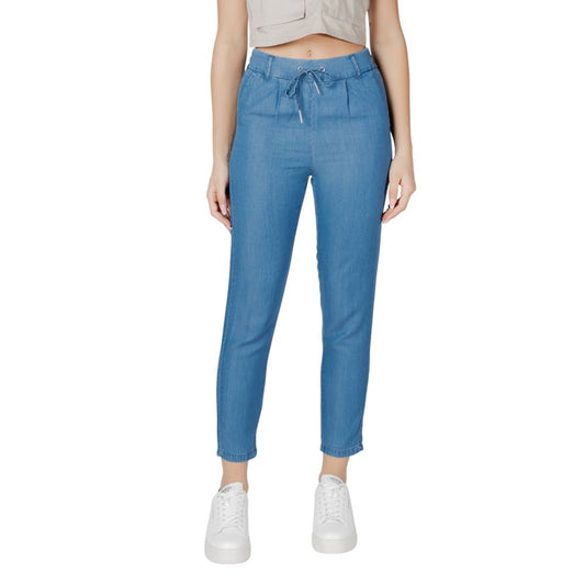 Only Blue Lyocell Casual Pants