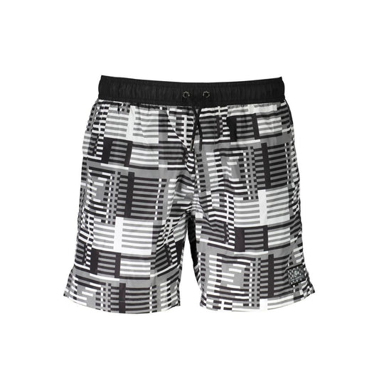 Karl Lagerfeld Black Polyester Men's Swim Boxer