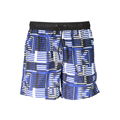 Karl Lagerfeld Blu Polyester Men Swim Boxer